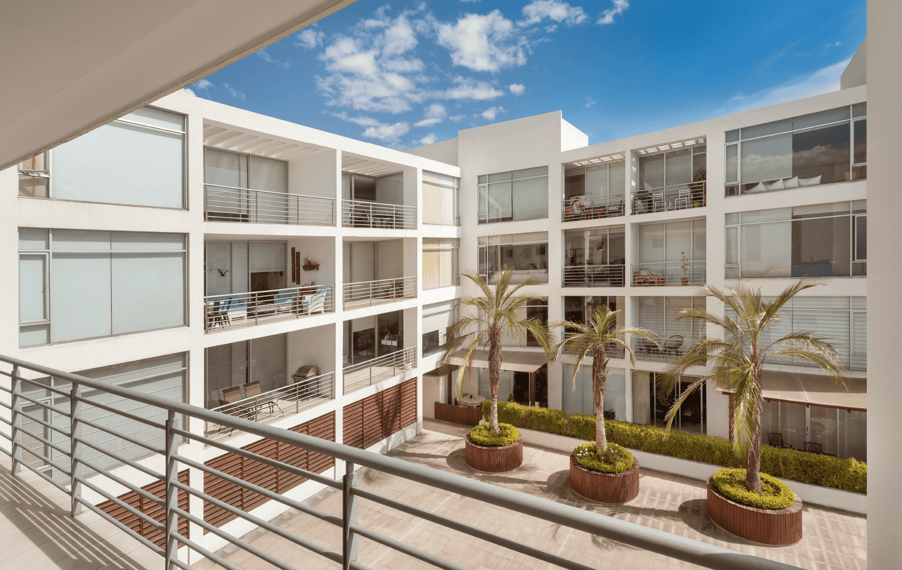 Miraleste - Perspectiva de Fachadas Interiores y Paisajismo